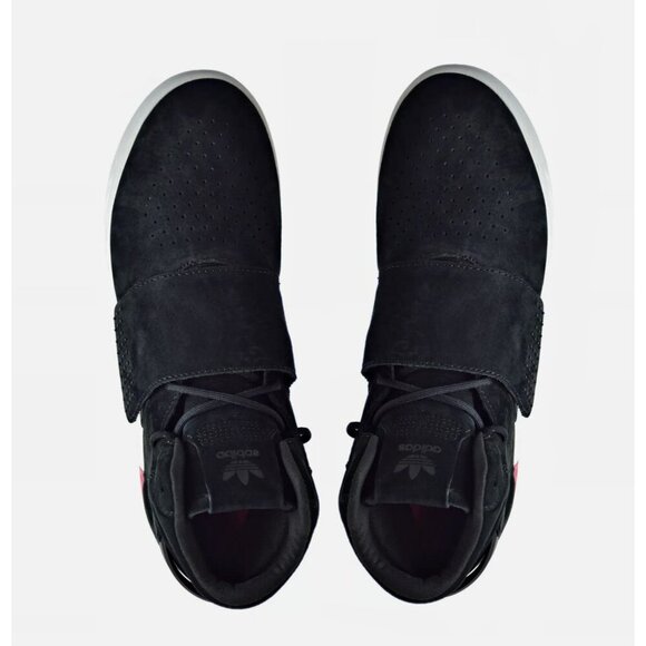 Adidas Tubular Invader Strap Suede Leather Black‎ Women's Size 6 Sneakers B39365 - Picture 1 of 7
